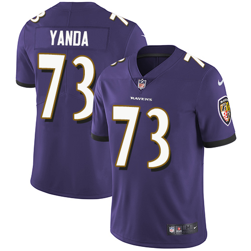 2019 Men Baltimore Ravens 73 Yanda purple Nike Vapor Untouchable Limited NFL Jersey